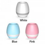 Wholesale Music Flowerpot LED Light Portable Bluetooth Power Speaker K3 (White)